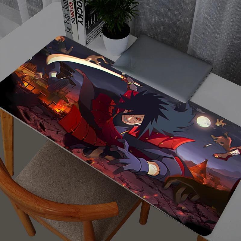 Naruto Uchiha Madara Mouse Pad Gamers Decoracion Gamer Desk Mat Mousepad XXL Gaming Accessories Varmilo Keyboard Carpet