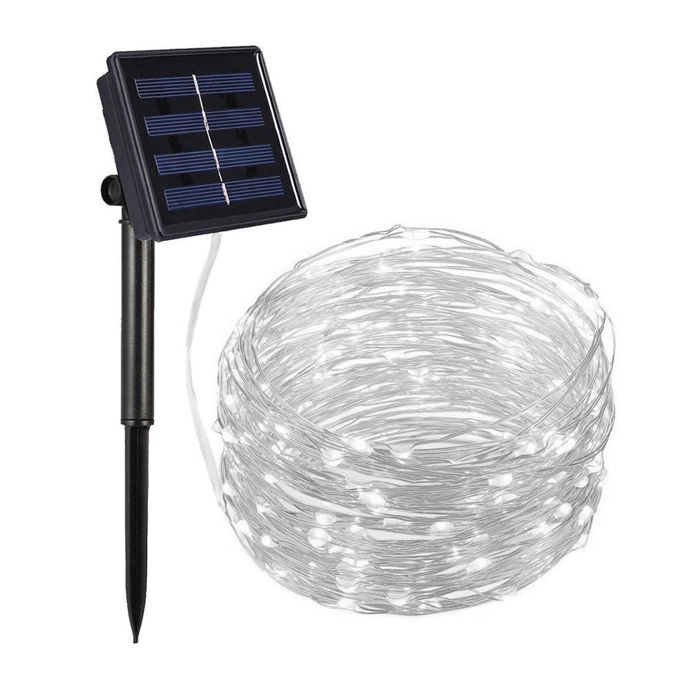100/200 LED Solar Copper Wire Lamp Waterproof Decorative String Light for Garden