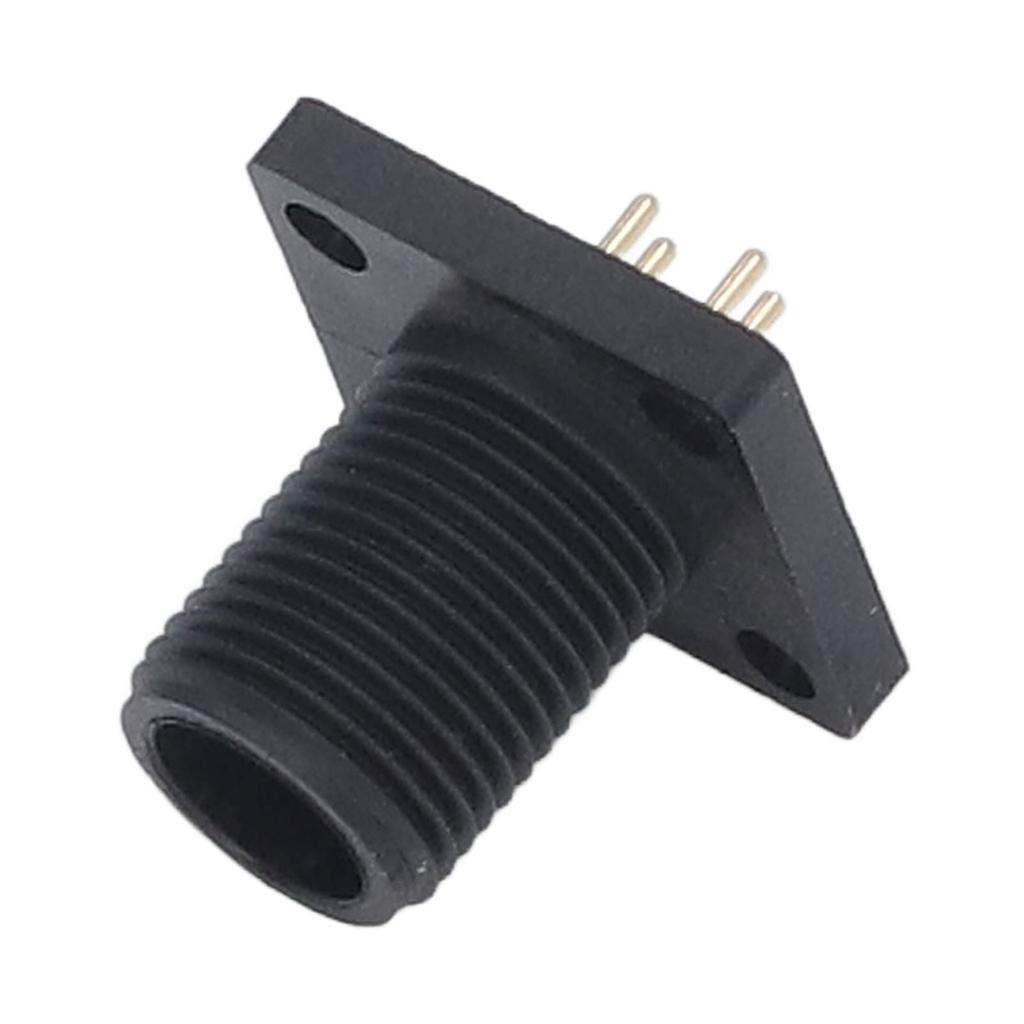 Pin Type Aviation Plug 4 Pin Threaded Square Shape IP67 PCB Panel Aviation Wire Connector Plug
