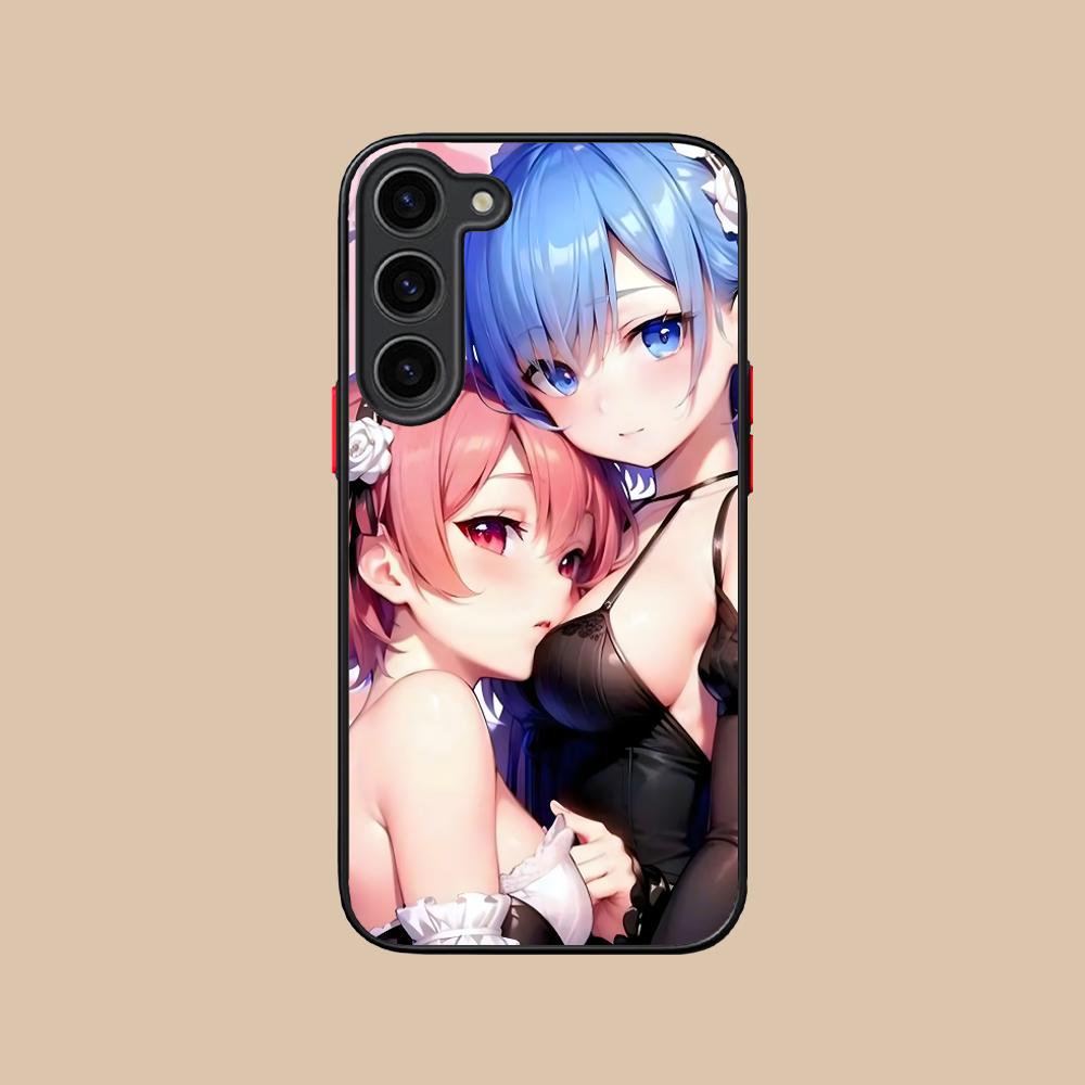 ReZero Rem Ram Silicone Mobile Phone Case for Samsung Galaxy S26 S25 S24 S23 S22 S21 Plus FE Ultra Colorful Cover