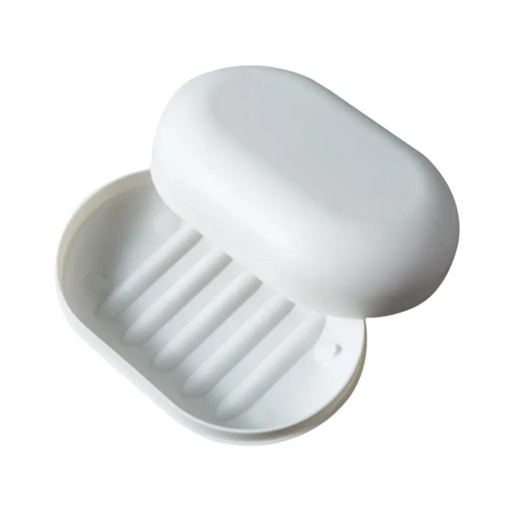 Soap Box Case Dishes Waterproof Leakproof Soap Box Cover 4 colors Bathroom Accessories Toilet Laundry