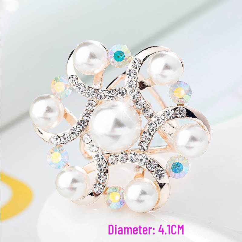 Korean Style Triple Ring Scarf Buckle - Elegant and Versatile Fashion Accessory