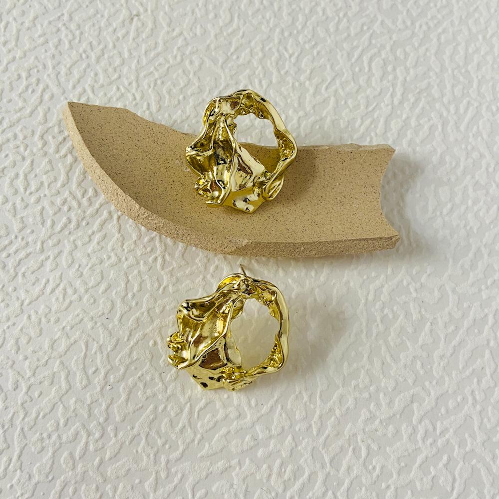 

Модные летние европейские и американские минималистичные серьги с вырезами для женщин для золотой