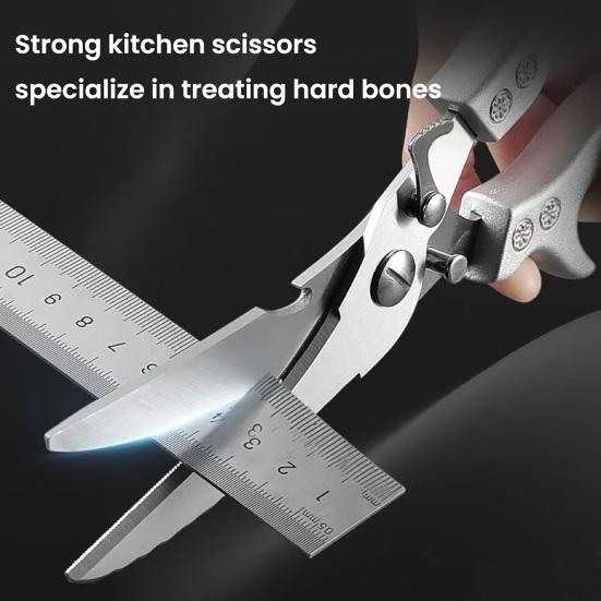Kitchen Scissors Heavy Duty Poultry Shears with Safety Lock Stainless Steel Blades Meat Fish Vegetables Cutting Shears