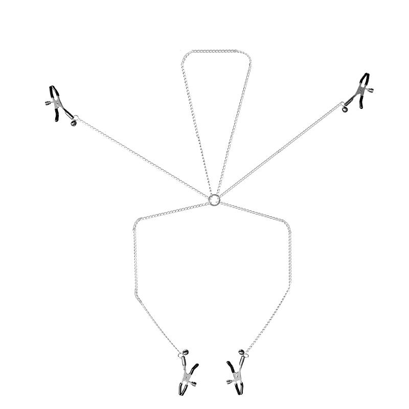 Linked Body Clamps with Breast&Sensory Stimulation-Adult Sensory Toy for Women, Nipple&Body Play Kit