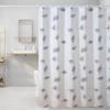 1pcs  Semi Sheer Lightweight Bath Print Shower Curtain Ptinted Leaf Shower Curtain Liner Water Repellent Bathroom Curtains