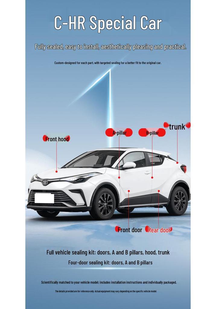 Toyota CHR IZOA Custom Car Door Sealing and Sound Insulation Strip