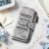 Vintage Aircraft Pattern Long Wallet Multi Slot Portable Purse for Daily Use