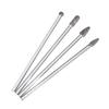 4Pcs Extended Carbide Rotating Burr Set 14in Shank Tungsten Steel HRC70 Grinding Head Porting