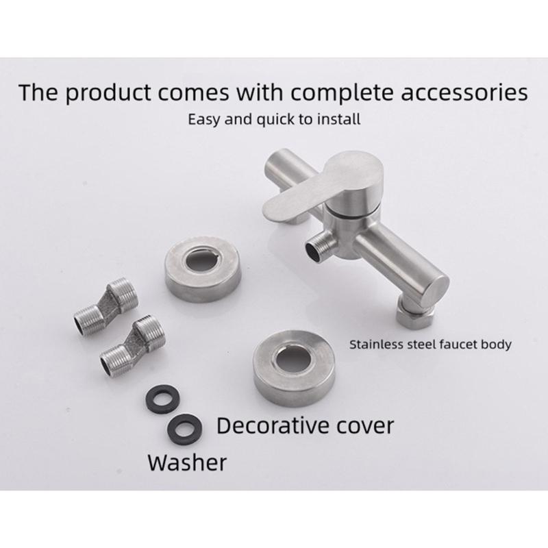 Wall Mounted Bath Mixer Tap Bathroom Bath Shower Single Lever Mixer Tap Single Handle Faucet for Cold and Hot Water