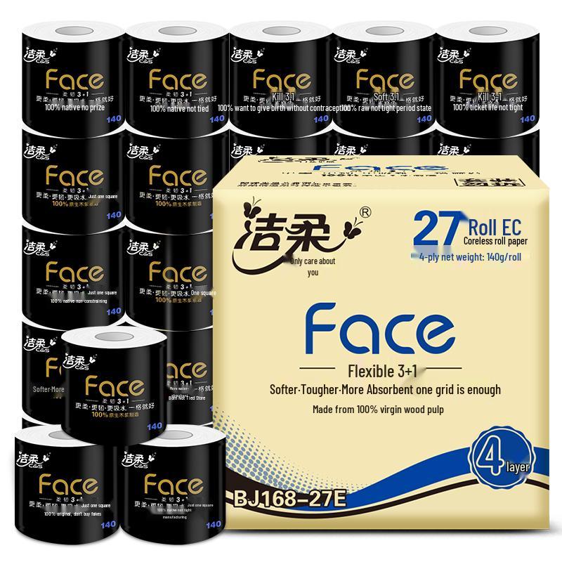 Jierou Black Face 4-Ply Toilet Paper