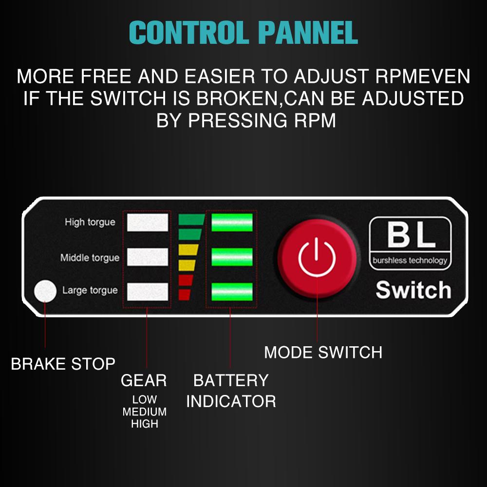 PXNBMB 1000Nm Brushless Impact Wrench 1/2 Inch Cordless Electric Wrench Car Tires Repair Power Tools For Makita 18V Battery Pin