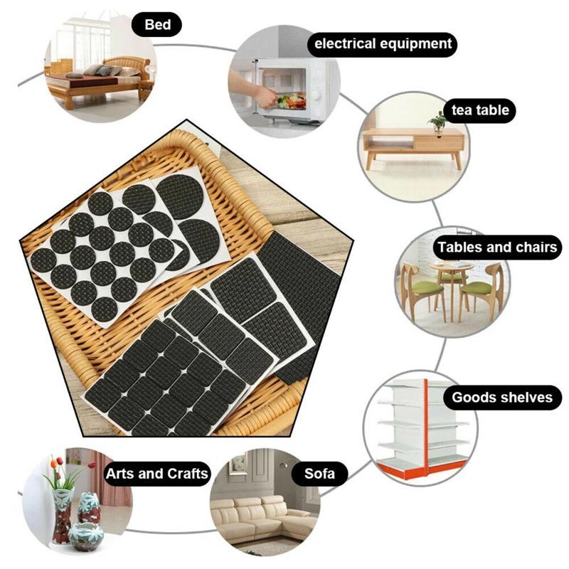 Furniture Pads EVA Floor Protectors Square Self-Adhesive Non-Slip Mat for Chair Leg Sofa Table Feet Anti-Scratch Floor Protection