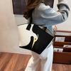 2025 knitted shopping bag animal temperament versatile woven shoulder bag ethnic style casual handbag women