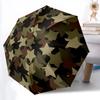 1 Stück Camouflage Sterne Automatisches Öffnen/Schließen Regenschirm, Winddicht, Kompakter Faltregenschirm mit Leichtem Design für Damen/Herren044