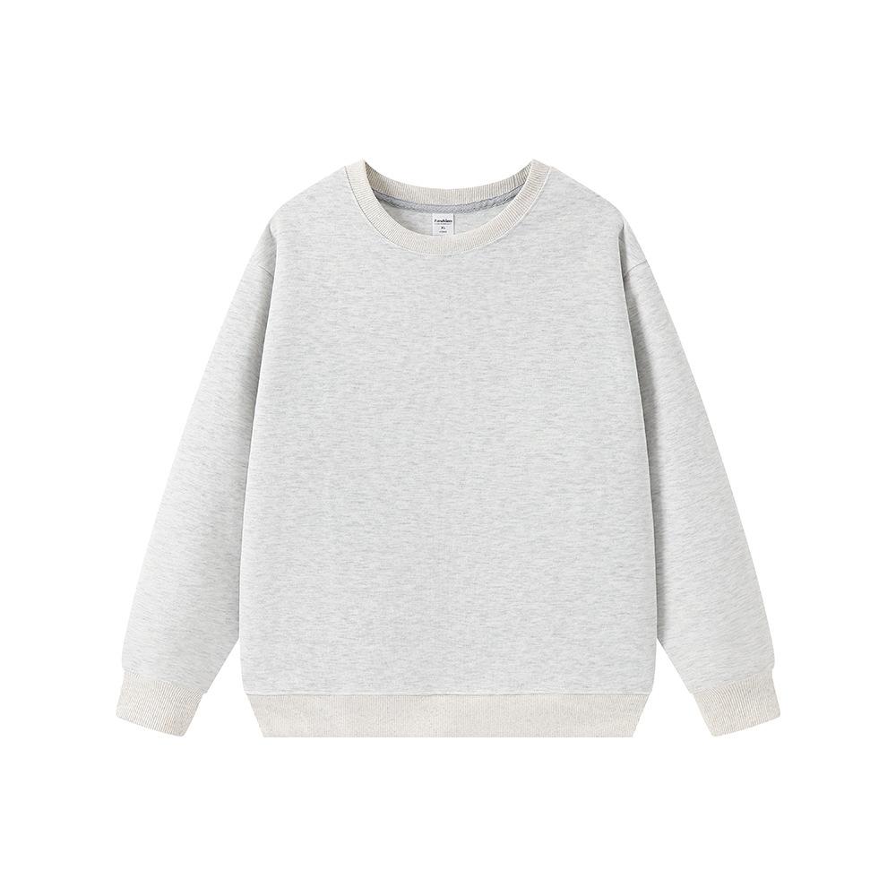 Fashionable 330g Oversized Casual Men's American Streetwear Solid Color Crew Neck Sweatshirt - Men's Fall Winter Basic Sweatshirt