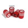 DSYCAR 4Pcs/Set Bear's Paw Tire Stem Valve Caps Aluminum Car Dustproof Caps Tire Wheel Stem Air Valve Caps New