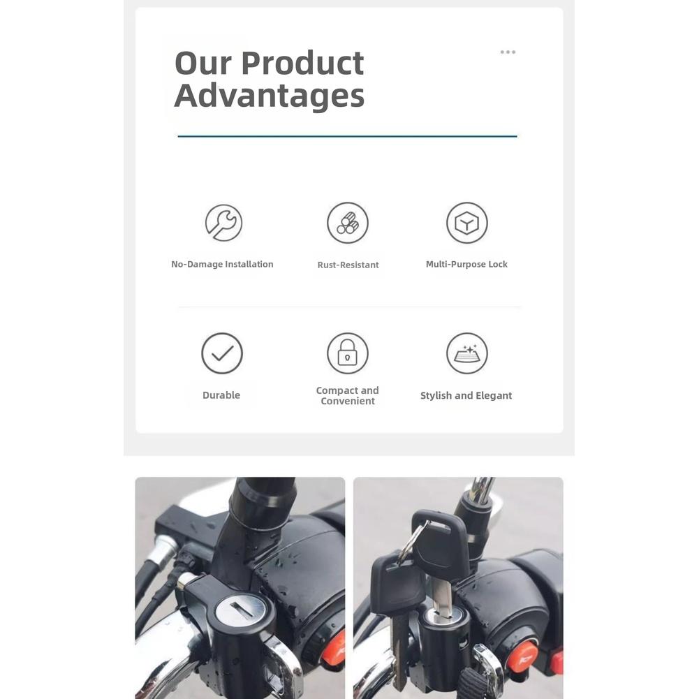Compact Handlebar Mount Anti Theft Hook Helmet Security Solution Aluminum Alloy Material Easy Installation Tools