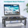 Computer Monitor Heighten Storage Rack with Drawer Notebook Heat Dissipation Holder Desktop Home Office Keyboard Organizer Shelf