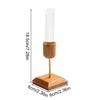 1Pc Flower Pot Durable Plant Transparent Wooden Stand Creative Vase Test Tube Hydroponic