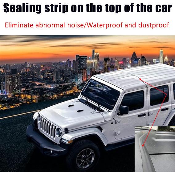 Hard Top Roof Rubber Seal, Freedom Panel Seal Kit For 2007-2025 Jeep Wrangler JK JKU JL JLU & Gladiator JT, Waterproof Dustproof, Noise Reduction,