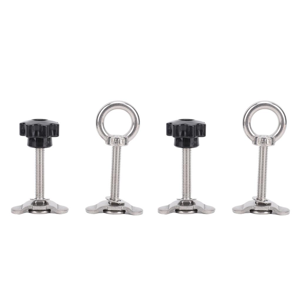 L Track Double Lug Threaded Stud Nut Fitting Kit M8x60mm Sturdy Stainless Steel for Truck Bed Trailer Cargo Control