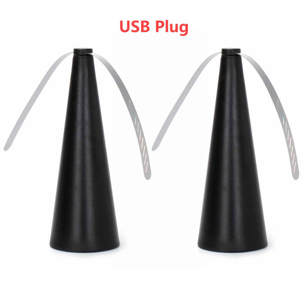 1/2PC Outdoor Fly Bug Repeller Kitchen Fly Repellent Fan Tabletop Electric USB/Battery Operated Food Protector Pest Control Tool