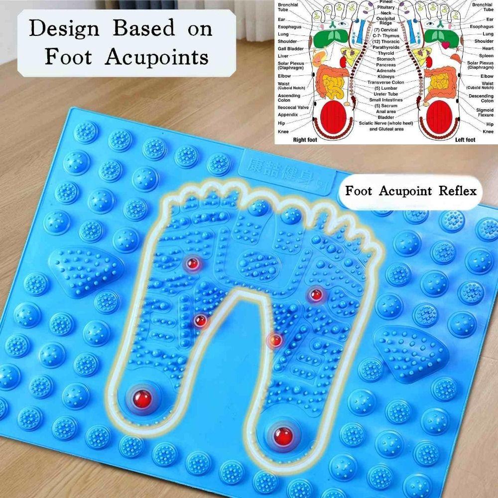 Improved Circulation Acupressure Foot Massage Mat Pressure Relief Feet Massage Pad  Home Office