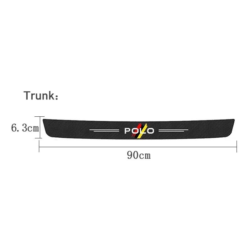 HAT1 Car Sticker Threshold Anti-collision Strip, for Volkswagen VW POLO Anti Scratching, Trunk Bumper Protect Film Accessories