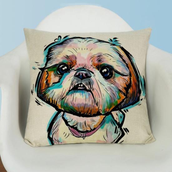 Mote Tegneserie Hund Midje Kast Putetrekk Lin Putetrekk Hjem Sofa
