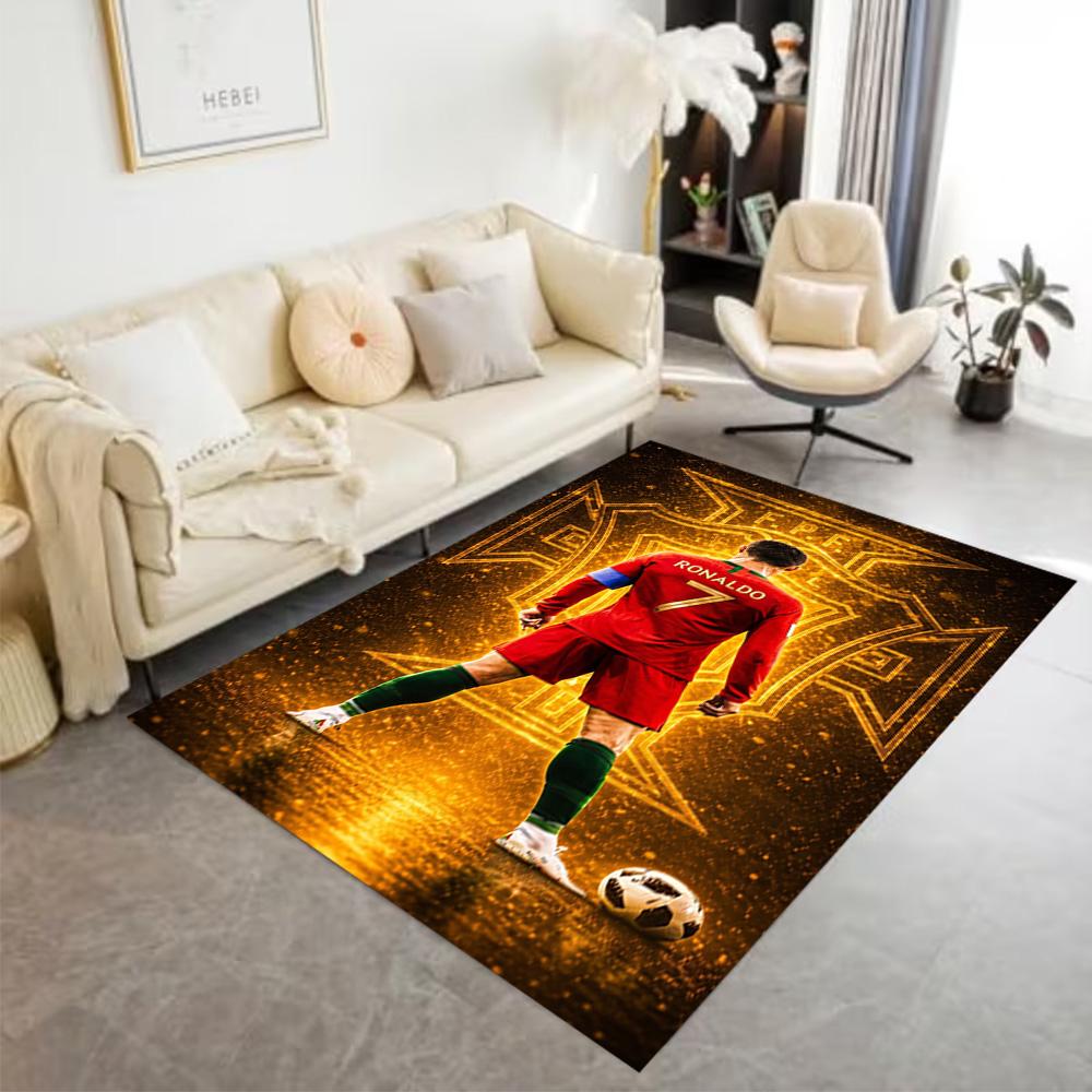 Ronaldo Portugal Trikot Teppich Boden Teppich Büro Teppich Geeignet für Esszimmer Schlafzimmer Dekorieren Zimmer Flur Anti-Rutsch Teppich Büro Heimdekor