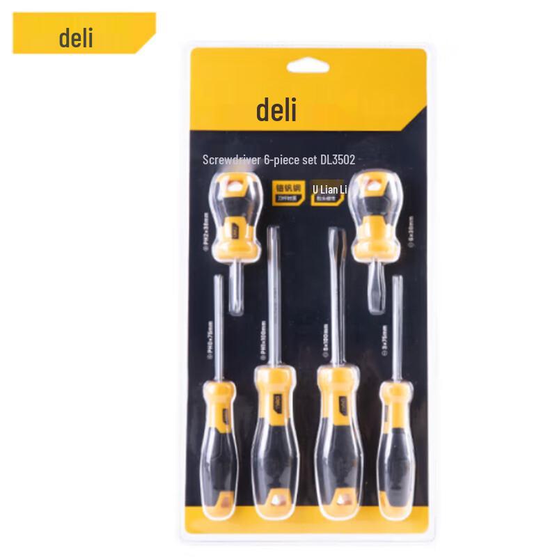 Deli 6-Piece Magnetic Screwdriver Set 6-Piece Set