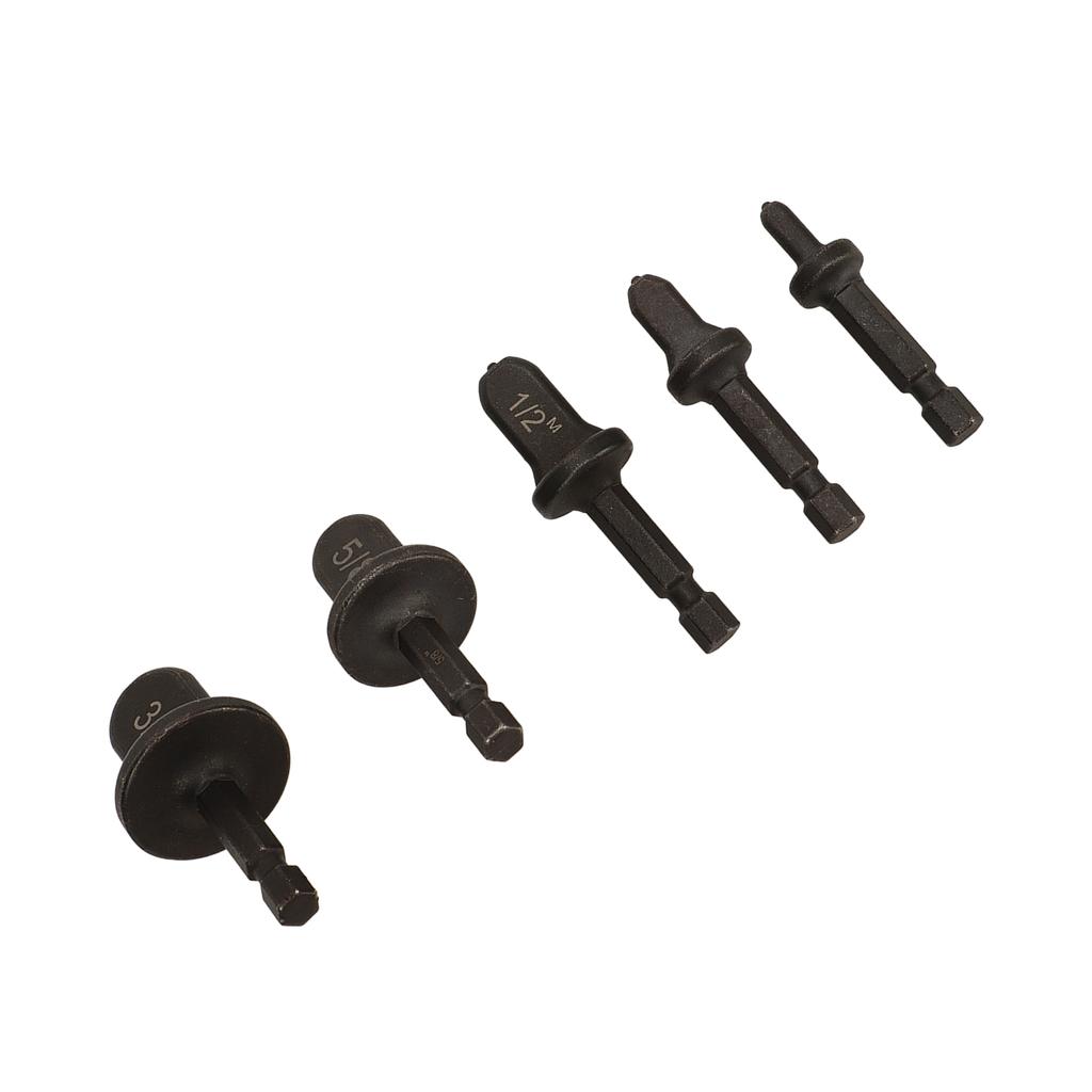 5pcs Copper Tube Expander Copper Pipe Swaging Tool Drill Bit Set for Air Conditioner Repair