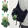 10cm Green Alien Cat Plush Toy Poseable Red Scarf Alien Kitten Toy Bag Charm  Anime Fans Gifts