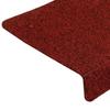 Vidaxl Maty Na Schody Samoprzylepne 15 Szt. 65X21X4 Cm Bordowe, Prostokątne, Czerwone