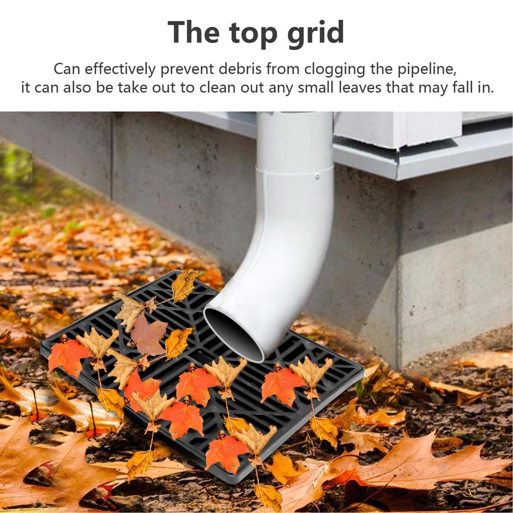 Rain Gutter Downspout Extensions-Catch Basin Downspout Extension Kit-Flexible Down Spout Extender for Yard,Ground and Lawn