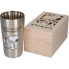PEANUTS Double-Sided Stainless Steel Tumbler, Approx. 350ml, Wooden Box, Happy Holiday, Made In Japan, SN451-855H