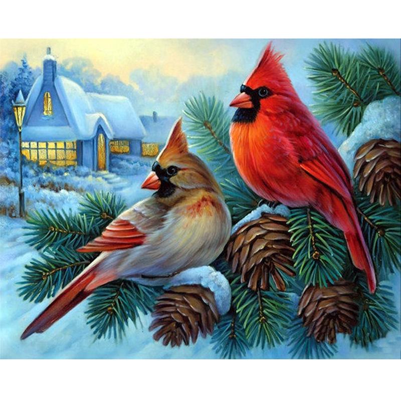 DIY Bird 5D Diamond Painting Full Round Drill Rhinestones Birds Diamond Embroidery Cross Stitch Mosaic Wall Art Gift Home Decor
