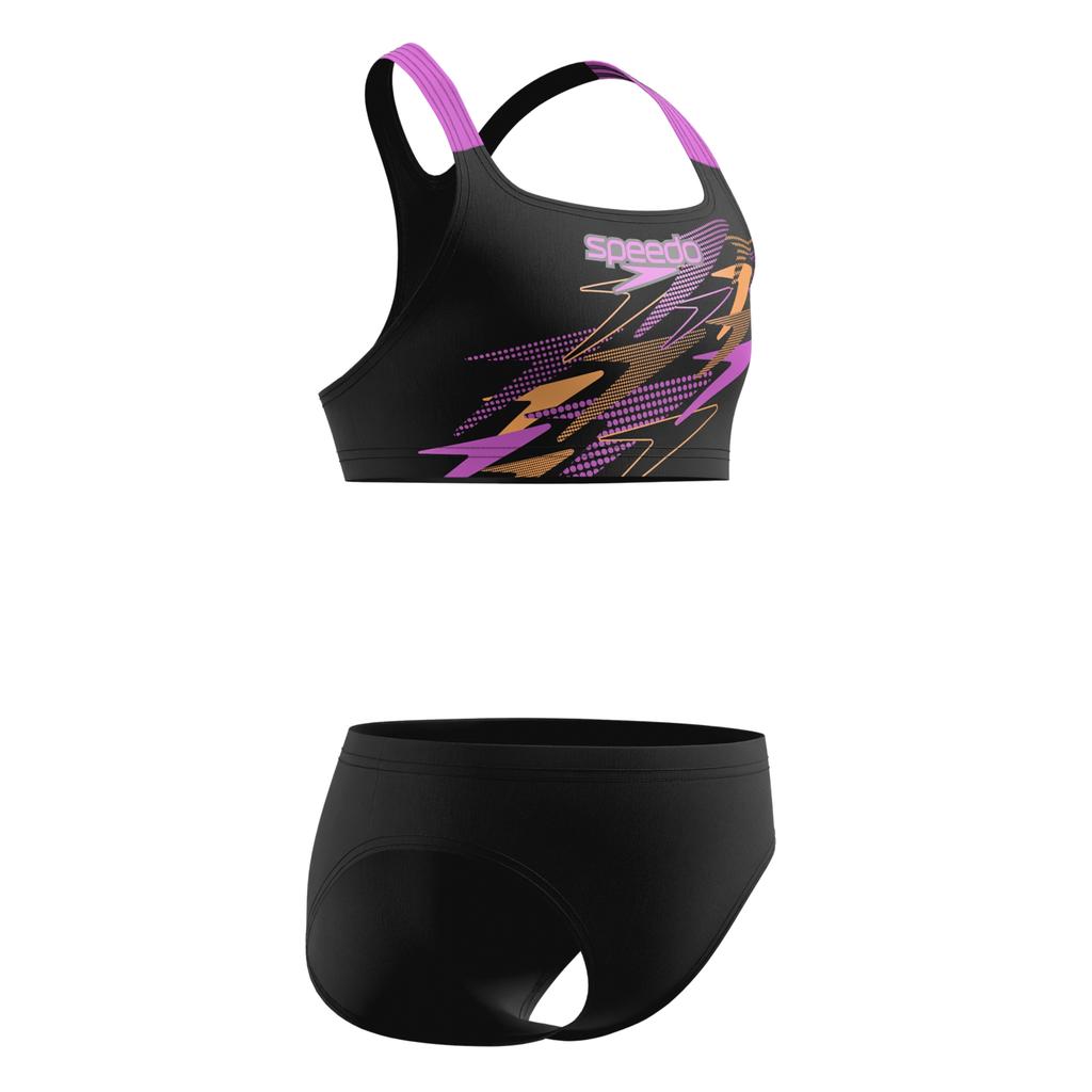 Speedo Girls Medley Logo Racerback Two-Piece Swimsuit