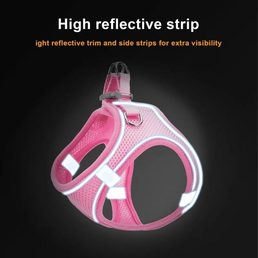 Adjustable Cat Harness Vest Reflective Pet Collar Harness Practical Dog Chest Strap  Pet Training