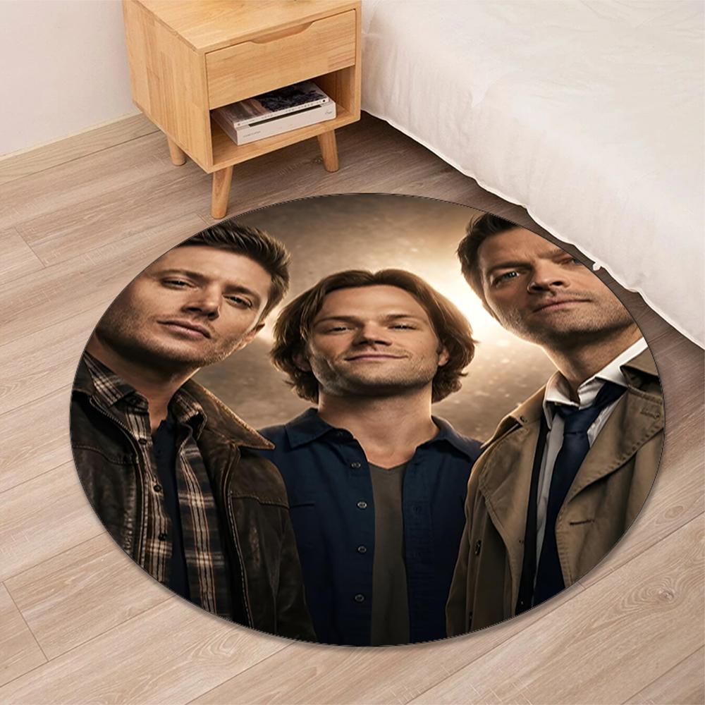 Supernatural Printed Round Rug Carpet Chair Rug Area Rug Entryway Doormats,for Office Chair Living Room Bedroom Kitchen Room.