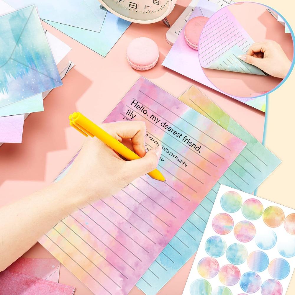 160pcs Watercolor Stationery Writing Paper DIY Postcards Greeting Cards  Holiday Decorations