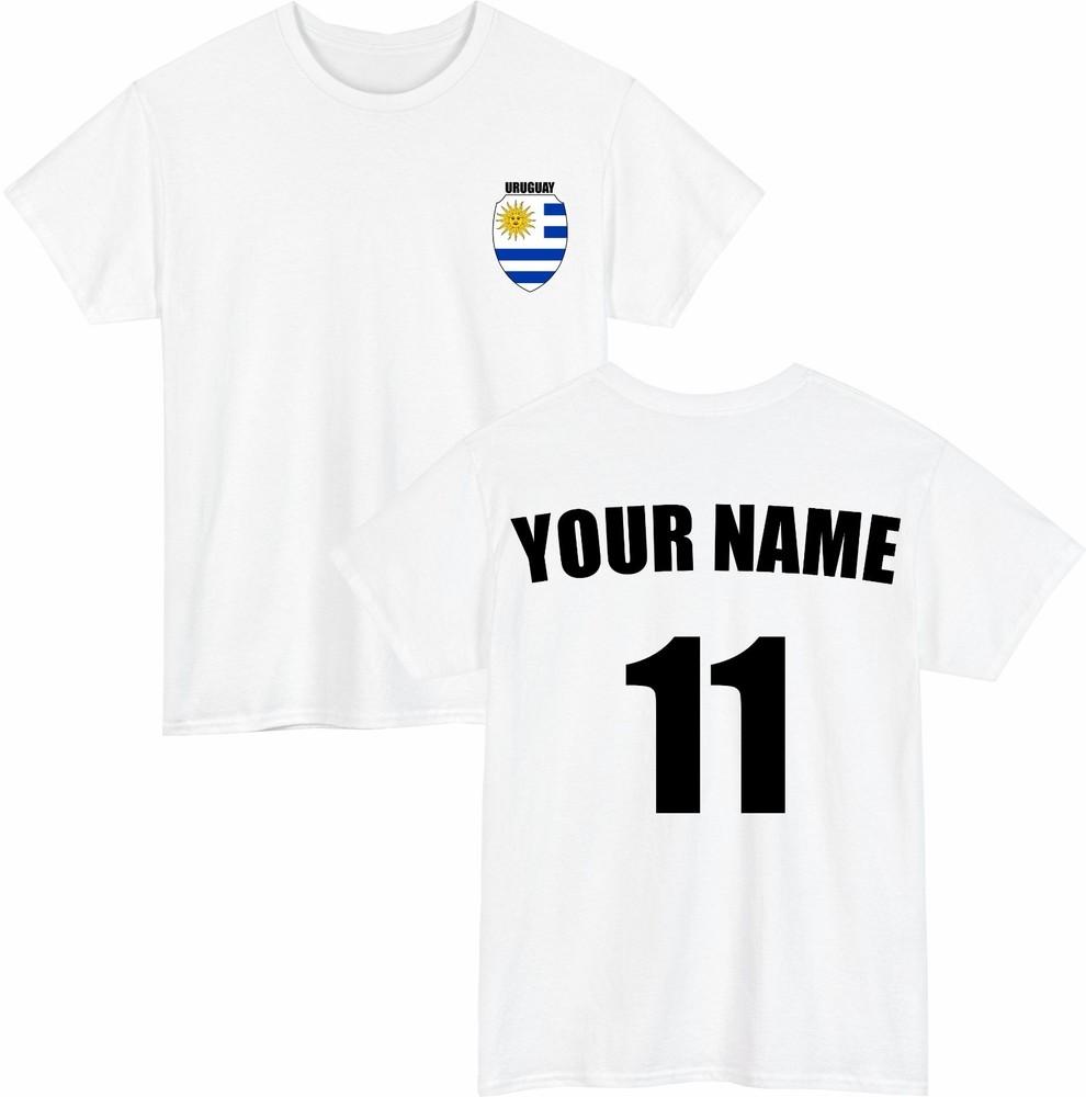 Personalised Uruguay Football TShirt Custom Name And Number Sports Lover Top