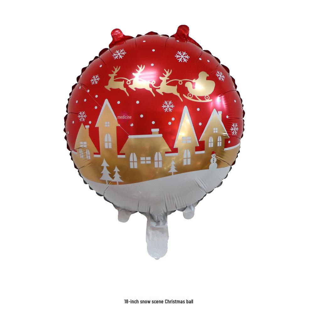 Christmas Cartoon Balloons: Santa, Snowman, Elk, Christmas Tree Decorations