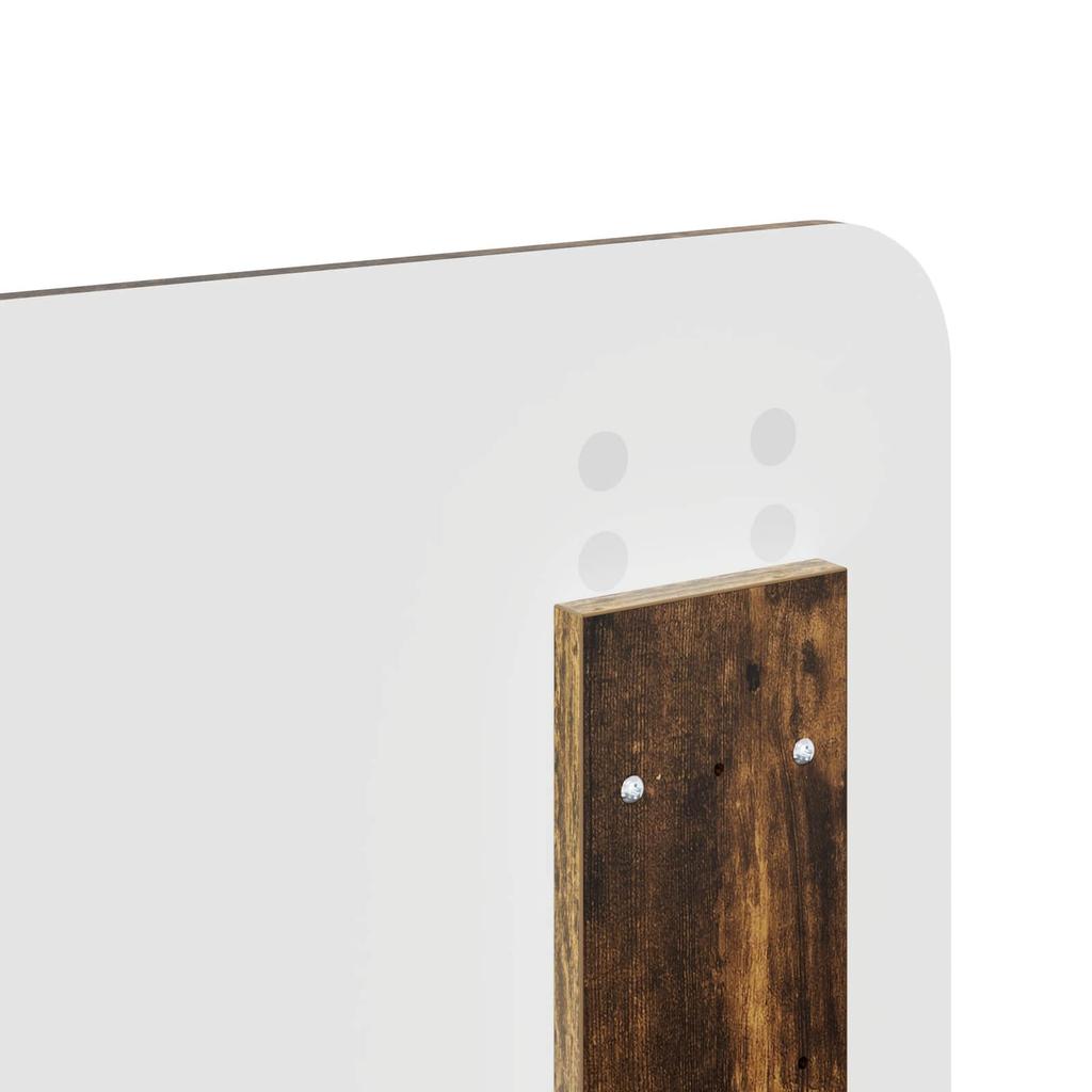 Storage Bed Smoked Oak 180 x 200 cm Wood Based Material