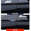 IIDP3 2Pcs 3D Alloy Knife Emblem Car Body Side Door Blade Fender Sticker for Volkswagen VW ABT Rline GTI Golf 6 7 Sharan Scirocco B5