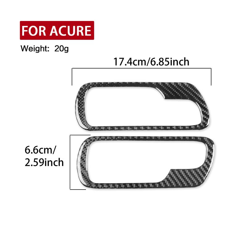 For Acura Integra 1994-2001 Real Carbon Fiber Stickers Door Switch Handle Panel Trim Cover Car Accessories Interior Decorative