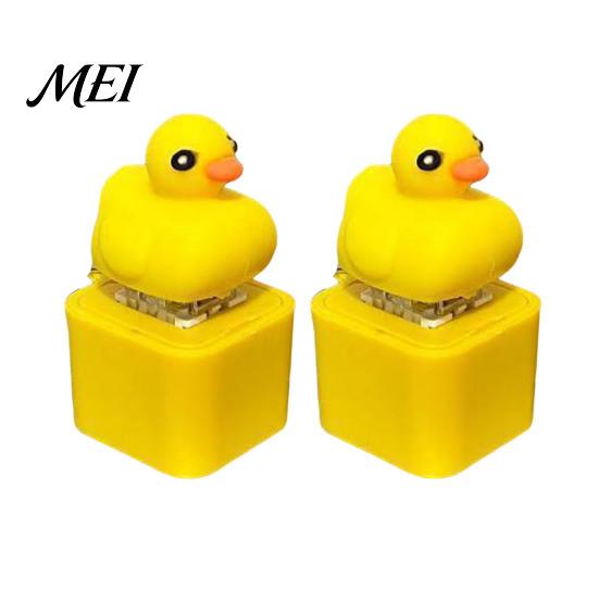 Tragbares Schlüsselanhänger-Spielzeug 1/2 Stück Möwen-Mine-Knopf-Schlüsselanhänger, Wiederaufladbarer Fidget-Clicker mit echtem taschengroßem Stress-Geräusch und LED-Licht, Mini