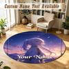 Frieren Beyond Journey's End Personalized Round Rug Support Custom Name, Soft Home Decor Mat
