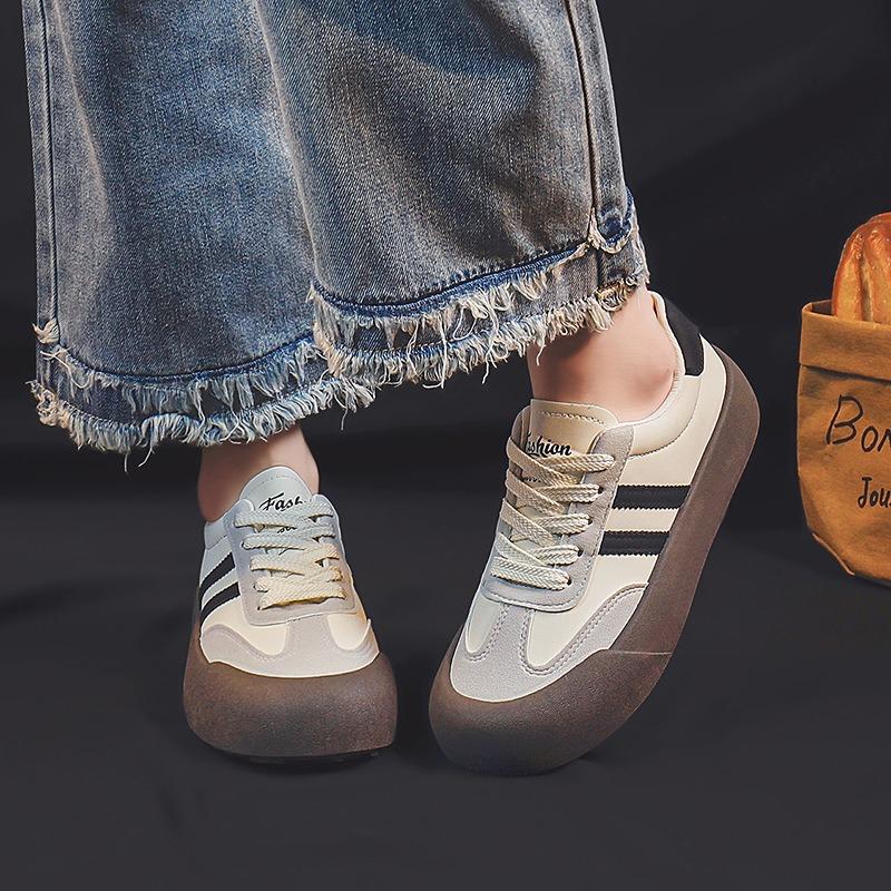 German training women's autumn new fashion big head shoes platform casual little white shoes women's retro versatile sports board shoes
